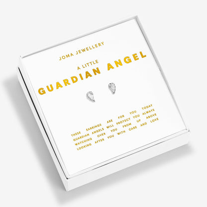 BOXED A LITTLE EARRINGS GUARDIAN ANGEL
