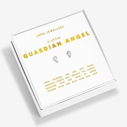 BOXED A LITTLE EARRINGS GUARDIAN ANGEL