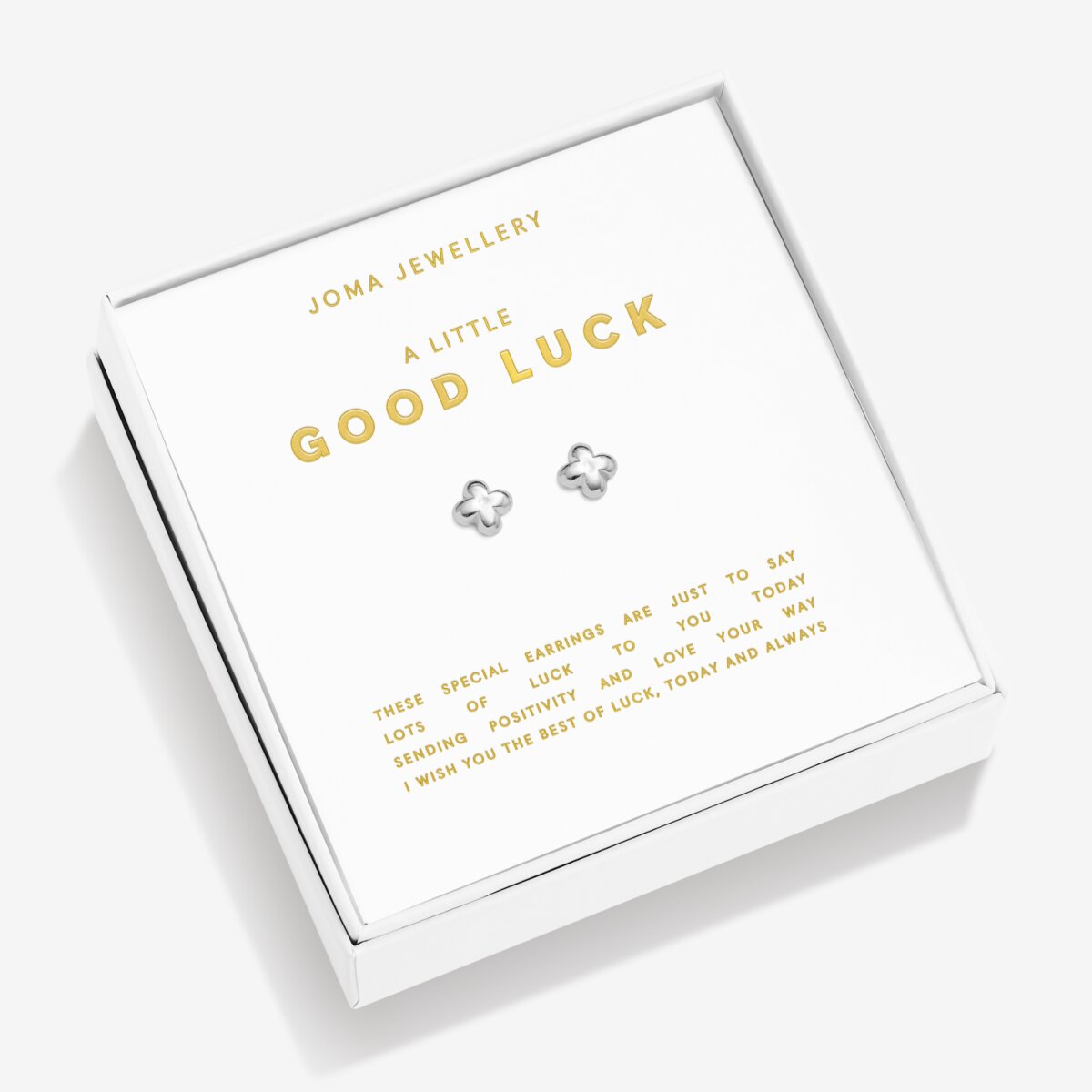 BOXED A LITTLE EARRINGS GOOD LUCK