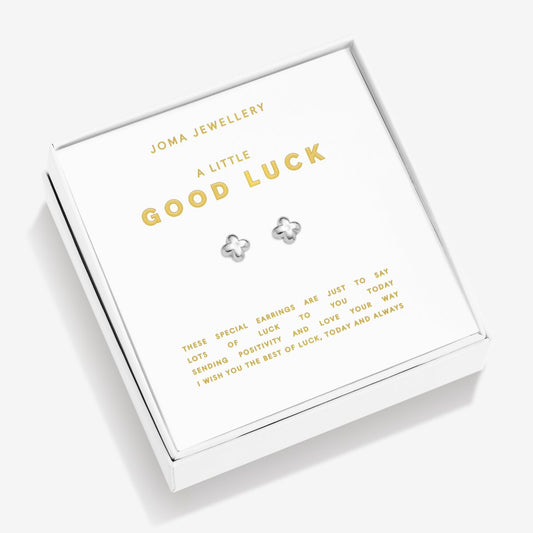 BOXED A LITTLE EARRINGS GOOD LUCK