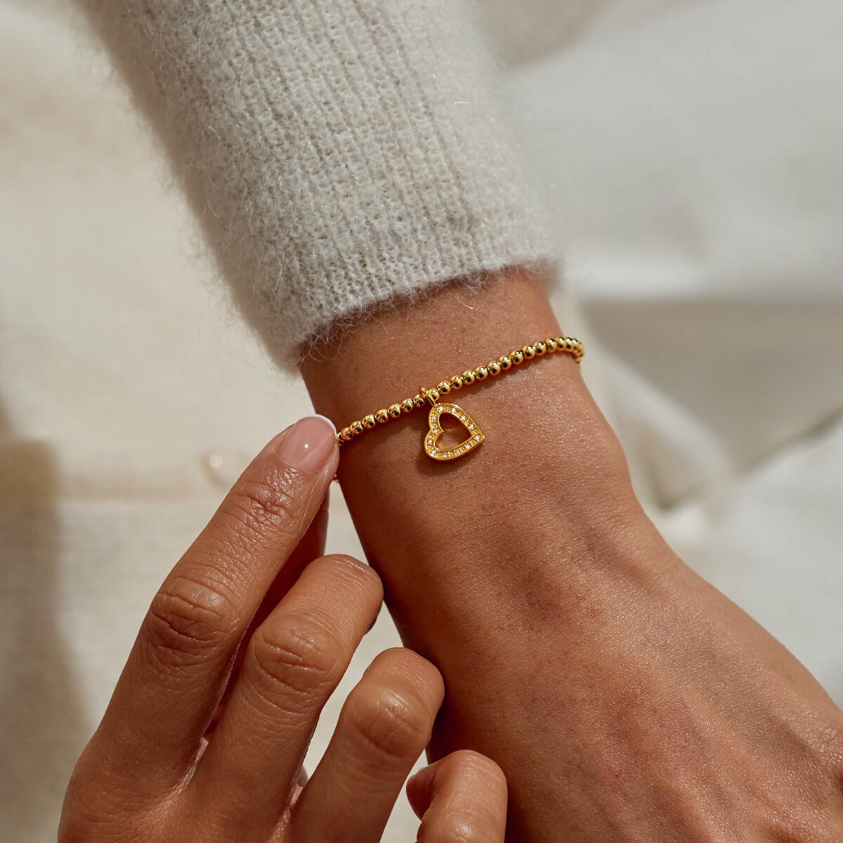 GOLD A LITTLE HAPPY BIRTHDAY BEAUTIFUL BRACELET