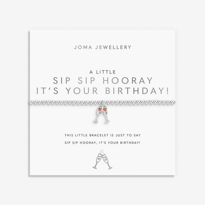 A LITTLE SIP SIP HOORAY IT'S YOUR BIRTHDAY BRACELET