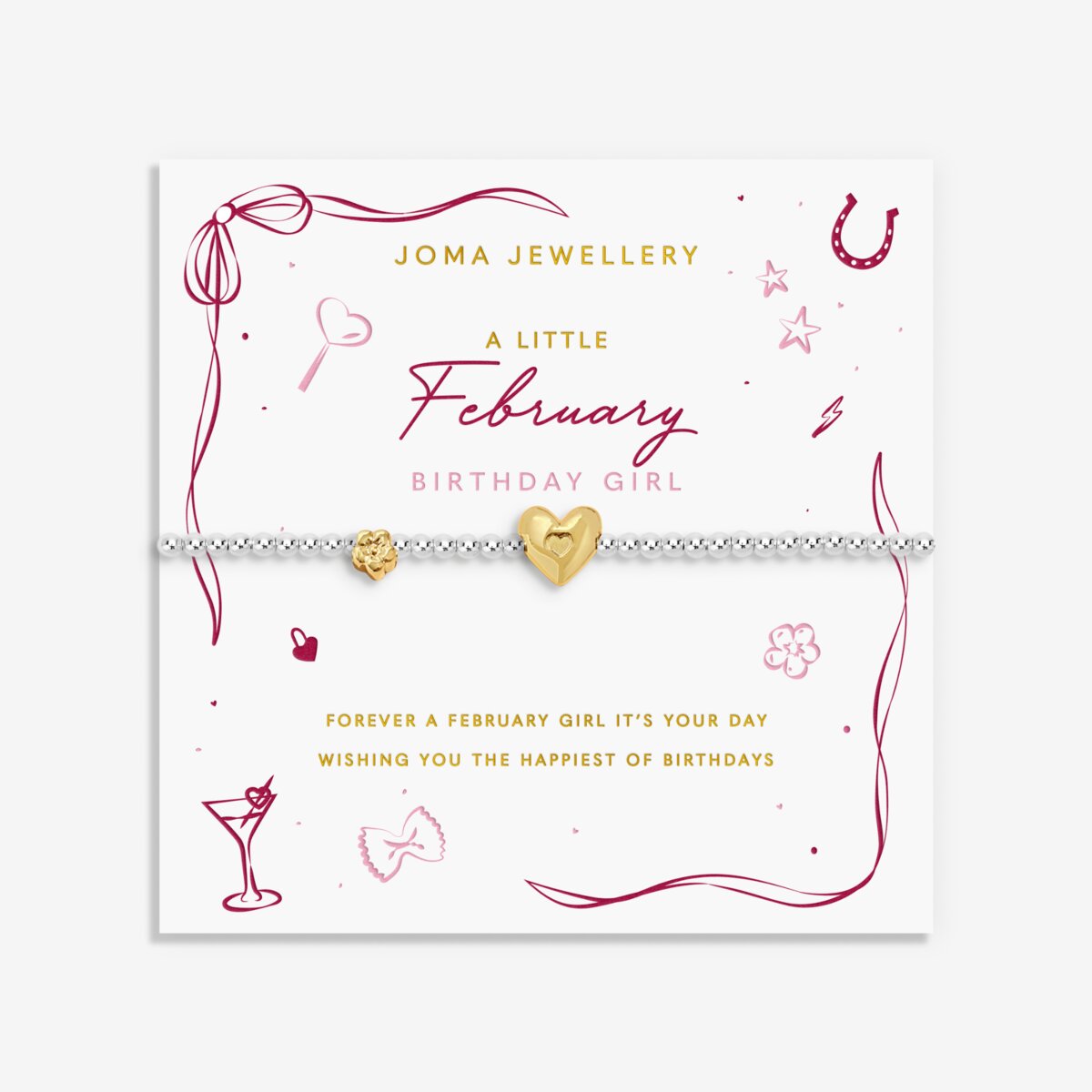 BIRTH MONTH A LITTLE FEBRUARY BRACELET