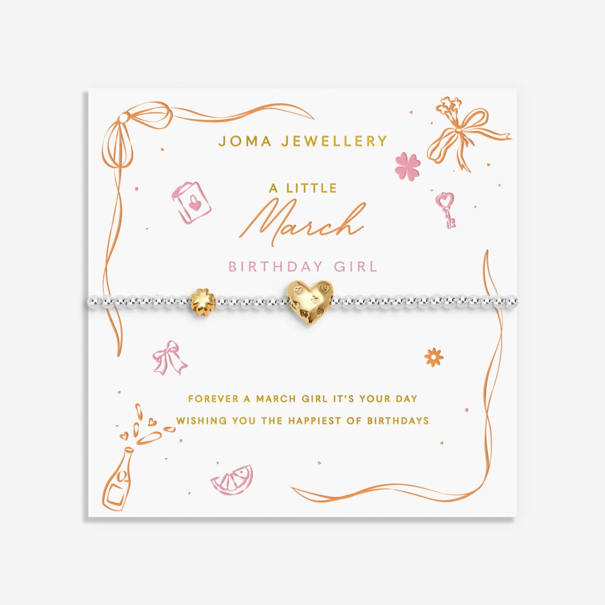 BIRTH MONTH A LITTLE MARCH BRACELET