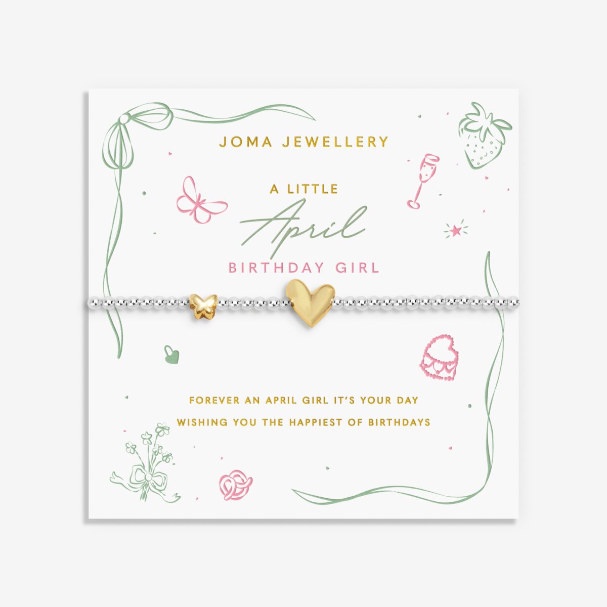 BIRTH MONTH A LITTLE APRIL BRACELET