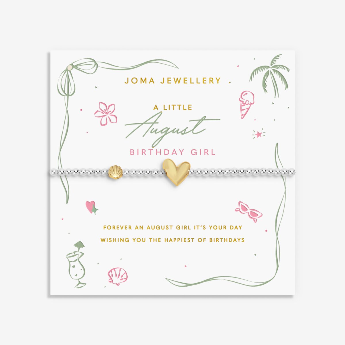 BIRTH MONTH A LITTLE AUGUST BRACELET