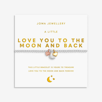 A LITTLE CHARMED MOMENTS LOVE YOU TO THE MOON AND BACK BRACELET