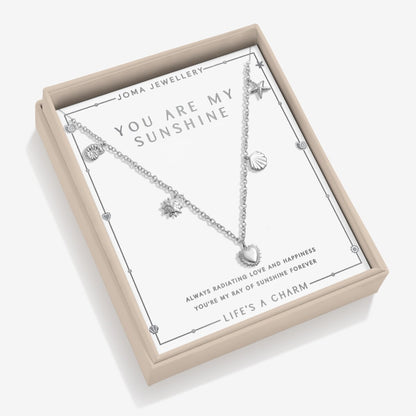 LIFE'S A CHARM NECKLACE YOU ARE MY SUNSHINE NECKLACE