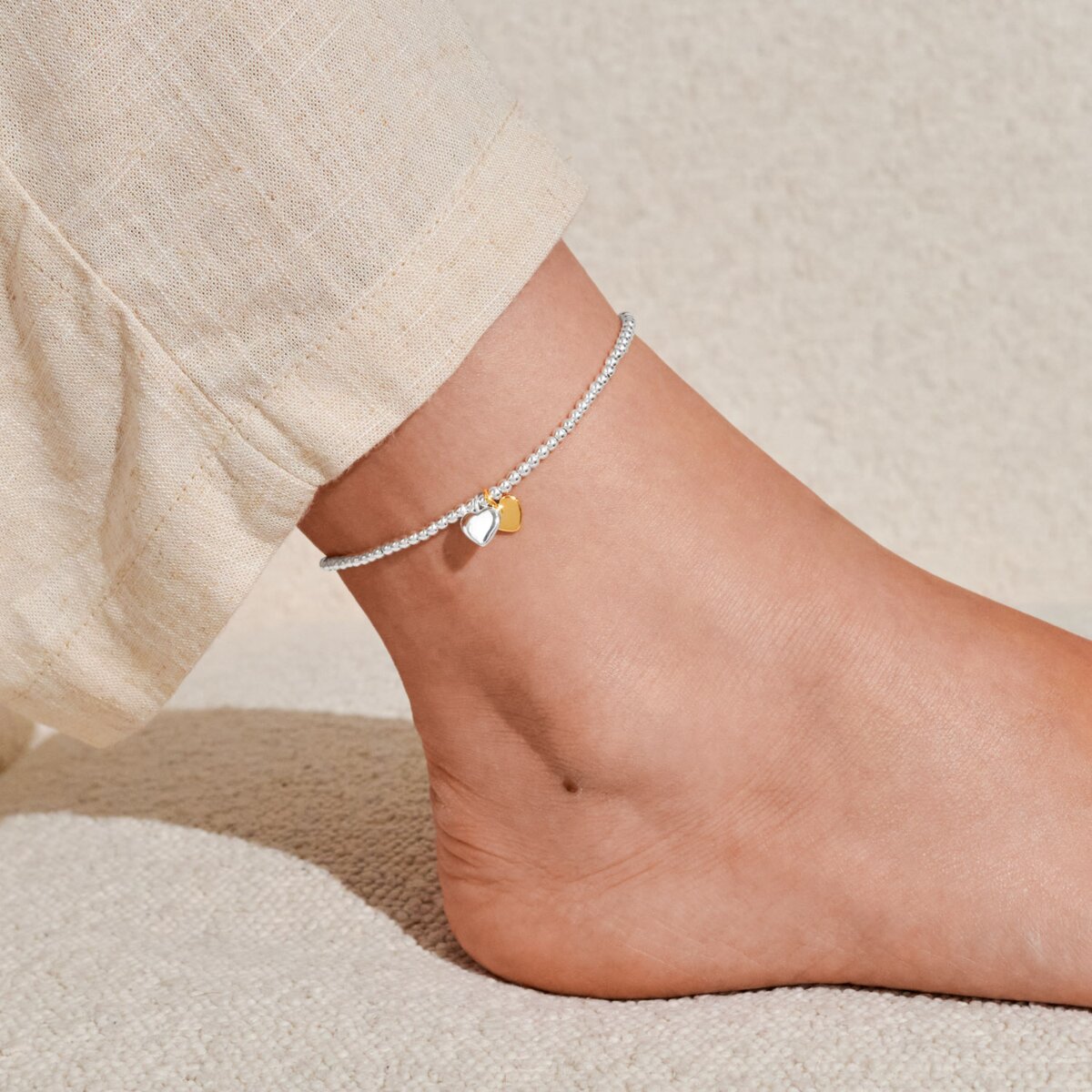 DOUBLE HEART ANKLET