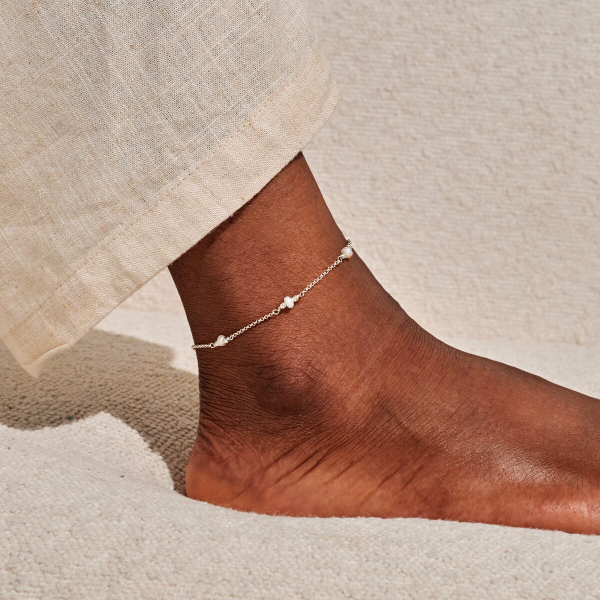 PEARL SILVER ANKLET