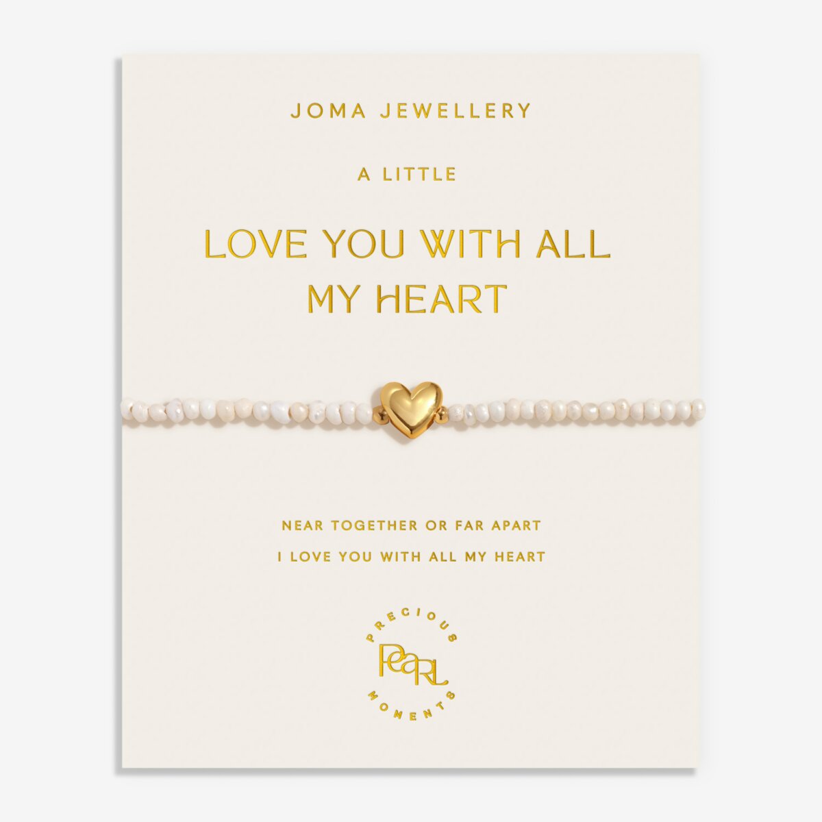 PRECIOUS MOMENTS LOVE YOU WITH ALL MY HEART BRACELET