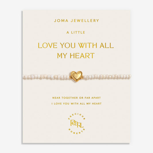 PRECIOUS MOMENTS LOVE YOU WITH ALL MY HEART BRACELET