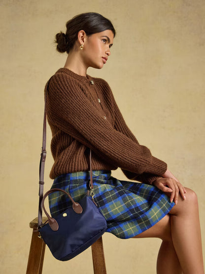 Mini Navy Crossbody Handbag