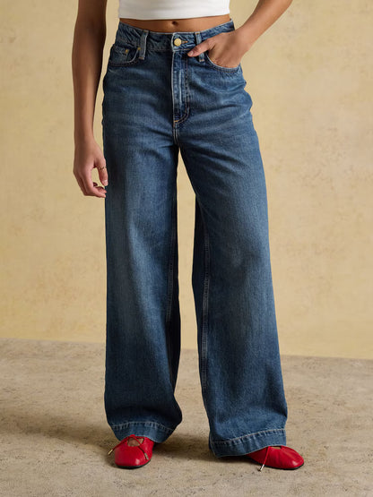 High Rise Wide Leg Jeans