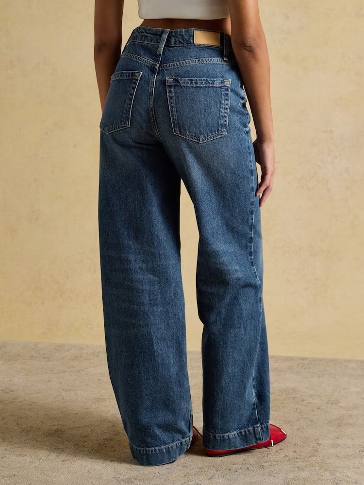 High Rise Wide Leg Jeans