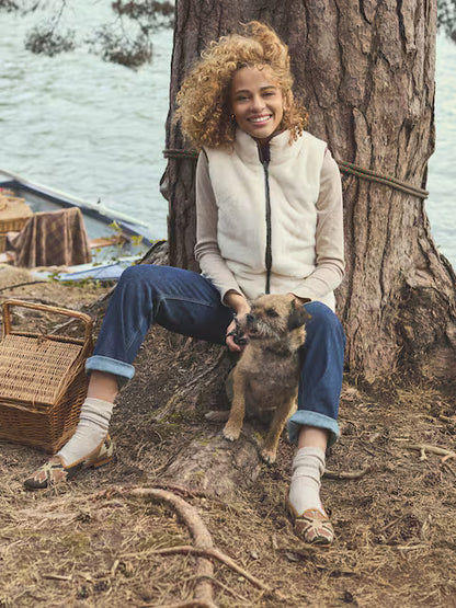 Reversible Faux Fur Brown/Cream Padded Gilet