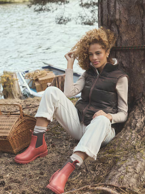 Reversible Faux Fur Brown/Cream Padded Gilet