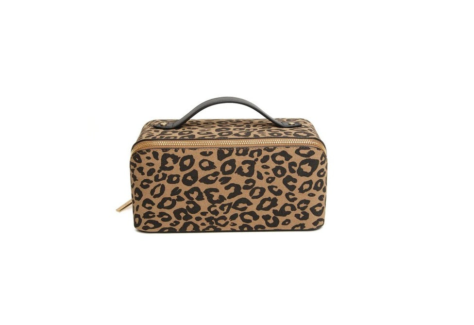 Dark Leopard Train Case