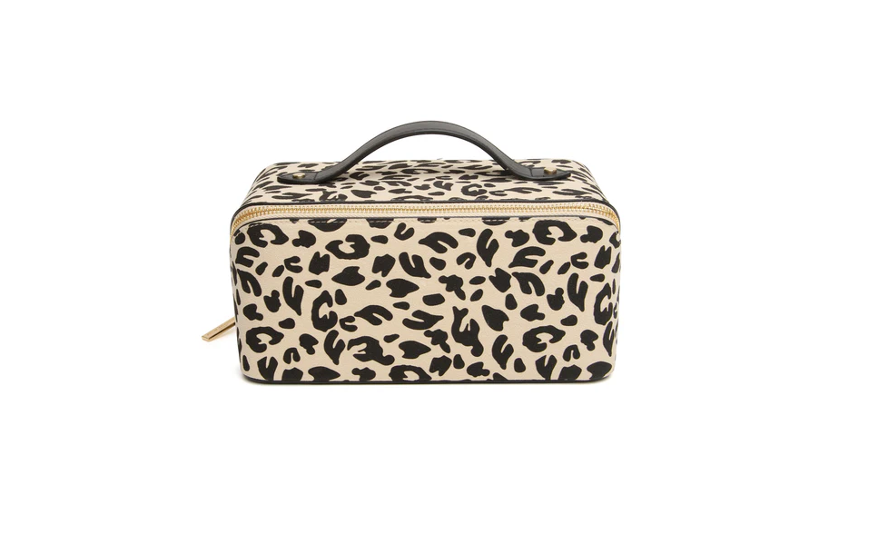 Light Leopard Train Case