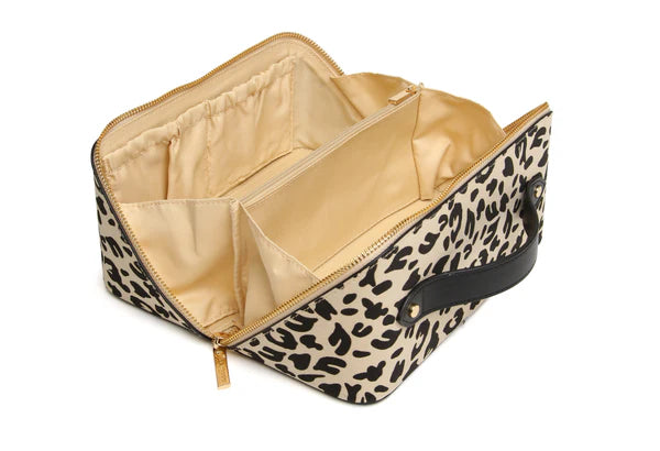 Light Leopard Train Case