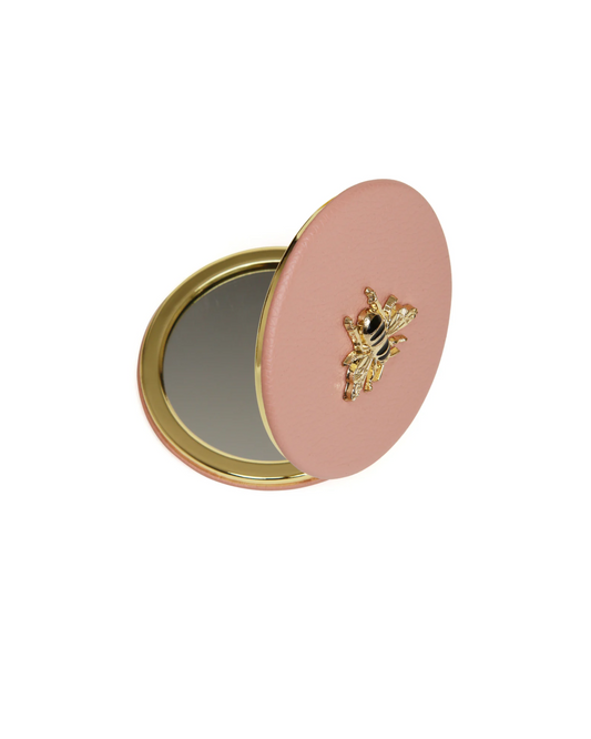 Pink Round Compact Mirror