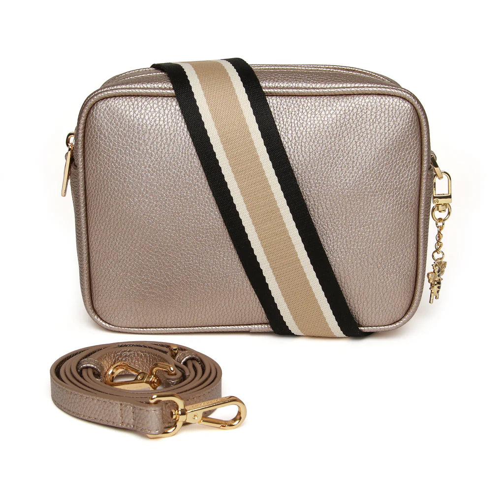 Bronze Soho duel compartment camera cross body bag
