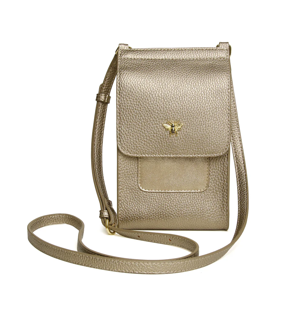 Dove Grey Leather Mini Bloomsbury Reversible Handbag