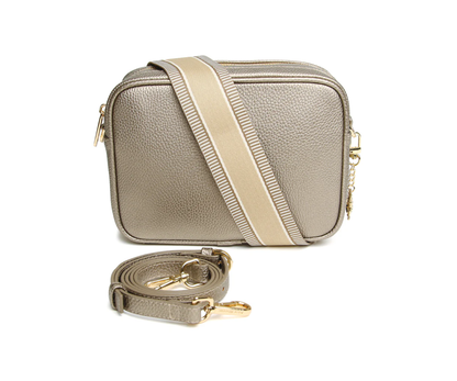 Bronze - Soho Double Zipped Crossbody bag