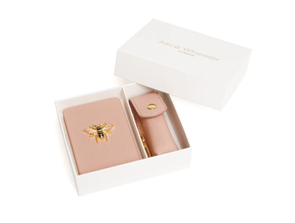 PINK OBLONG COMPACT MIRROR & LIPSTICK HOLDER GIFT SET