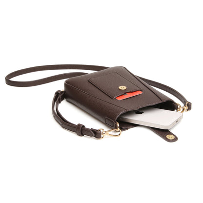 Chocolate - Kensington Phone Crossbody Bag