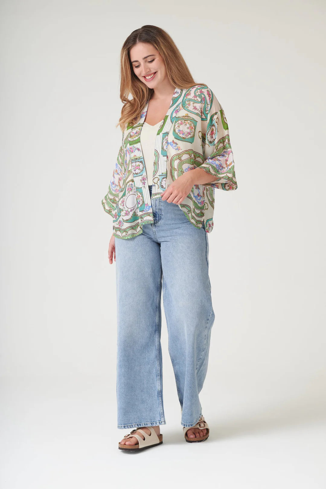 Afternoon Tea Green Kimono