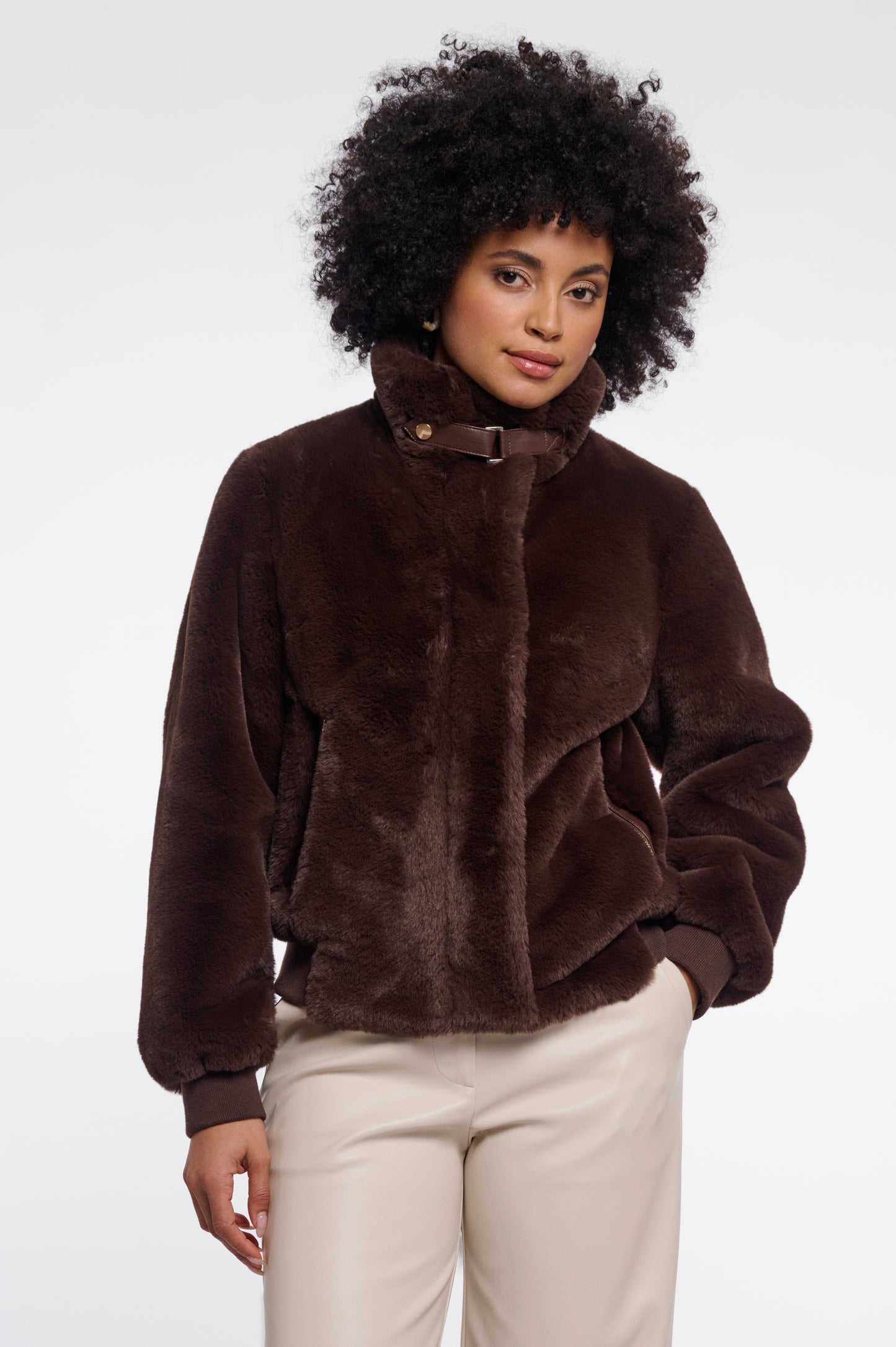 Short Faux Fur Jacket