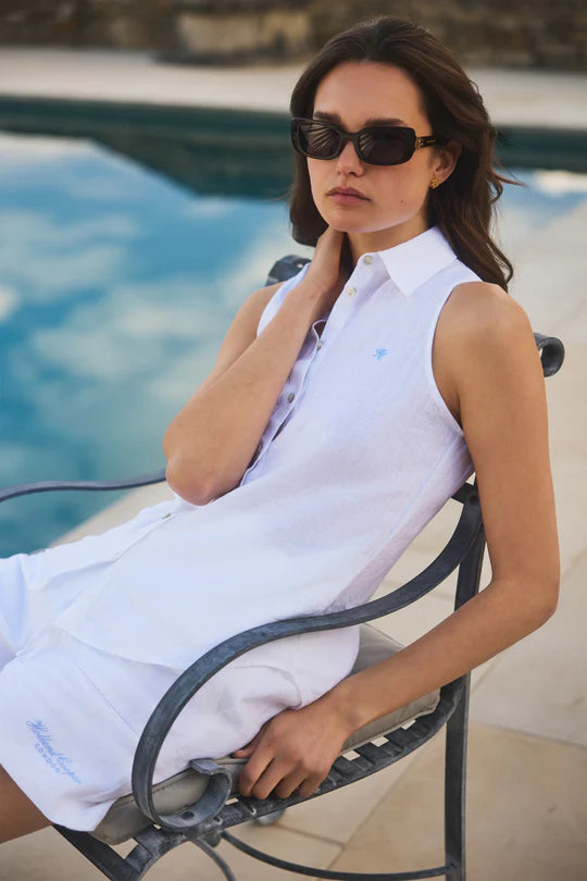 Sleeveless Amalfi Linen Shirt