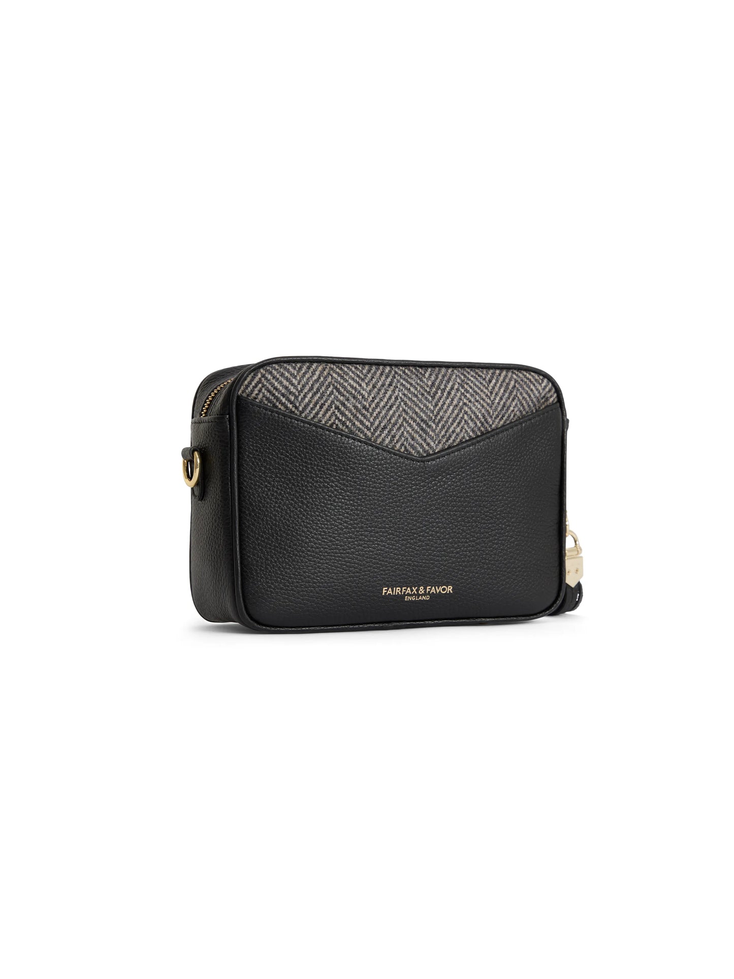 Finsbury Black Herringbone Crossbody Bag