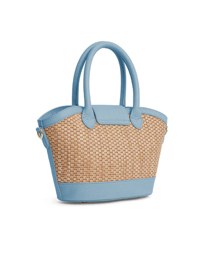 Mini Windsor Basket Bag Leather - Sky Blue
