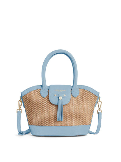Mini Windsor Basket Bag Leather - Sky Blue