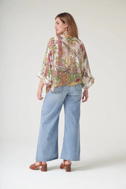 Boho Garden Ecru Kimono