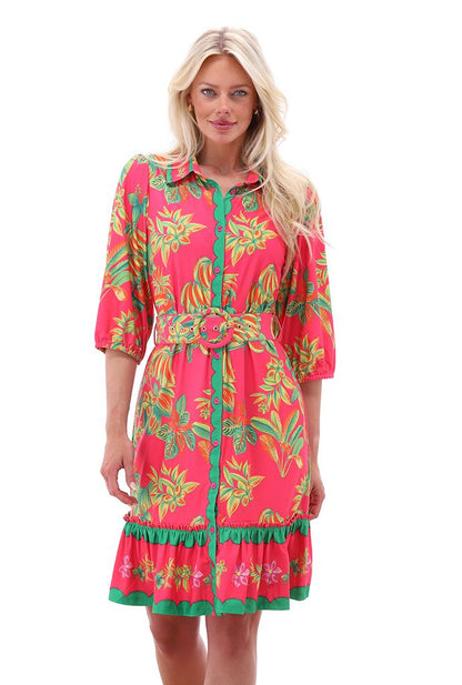 Floral Print Half Sleeve Midi Dress