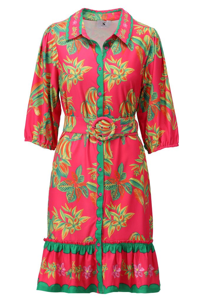 Floral Print Half Sleeve Midi Dress