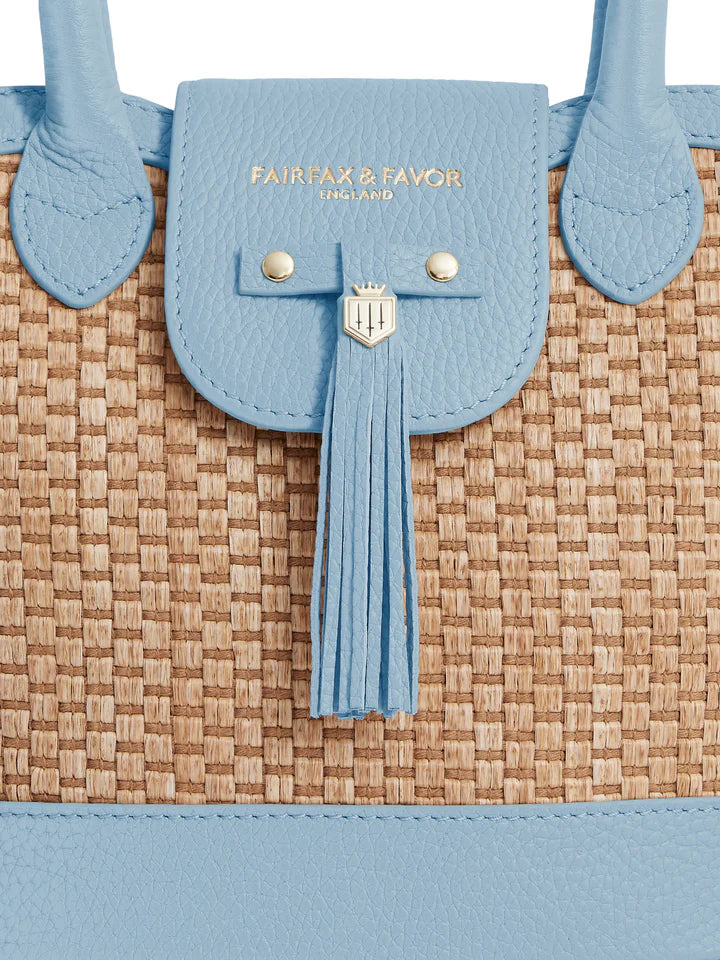 Mini Windsor Basket Bag Leather - Sky Blue
