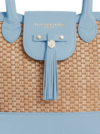 Mini Windsor Basket Bag Leather - Sky Blue