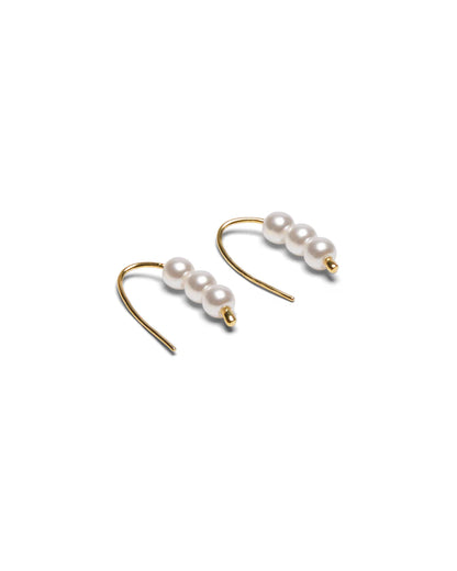Keswick Beaded Pull Through Earrings - Gold