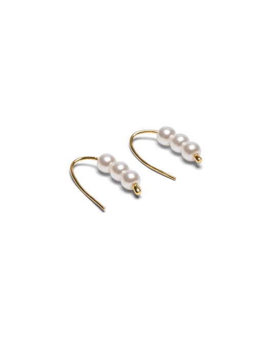 Keswick Beaded Pull Through Earrings - Gold