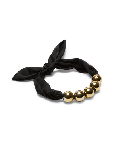 Herne Satin Ball Necklace - Gold