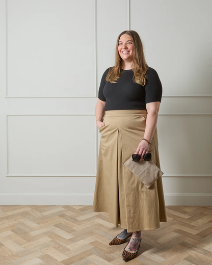 Tamara Skirt Dark Beige M/L