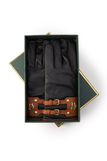 Contrast Leather Gloves