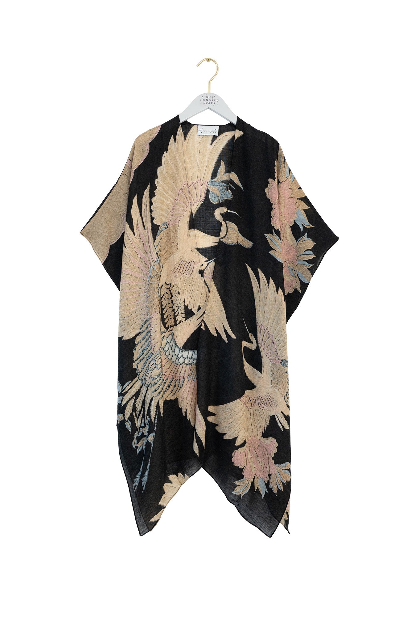 Crane Black Wool Throwover