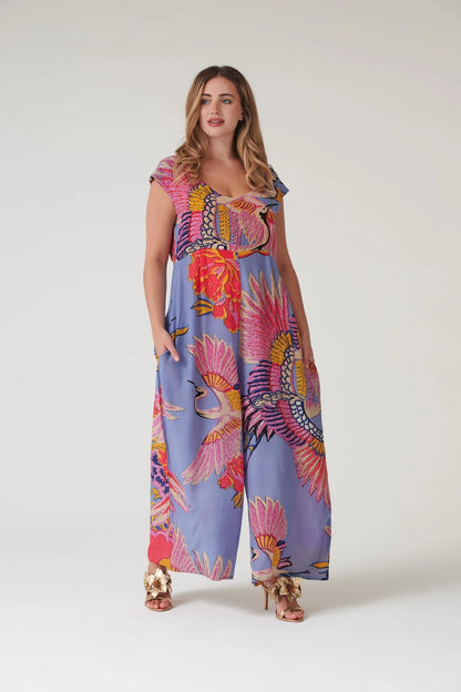 Crane Periwinkle Jumpsuit - One Size