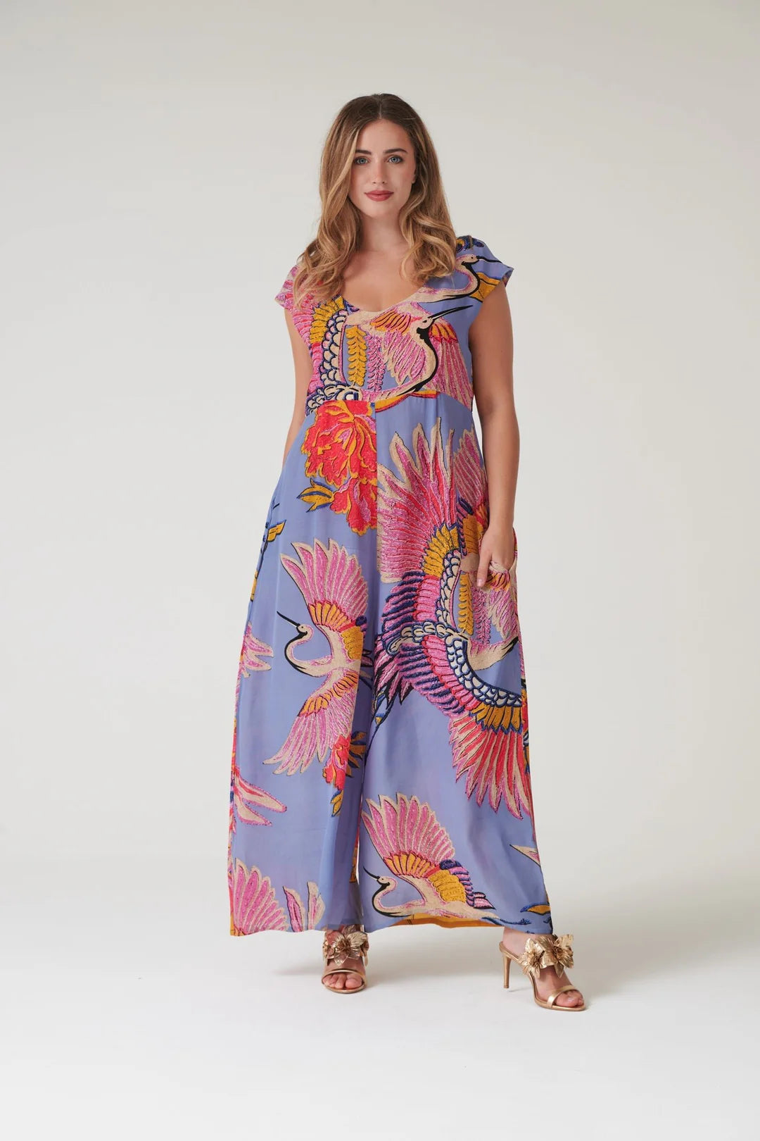 Crane Periwinkle Jumpsuit - One Size
