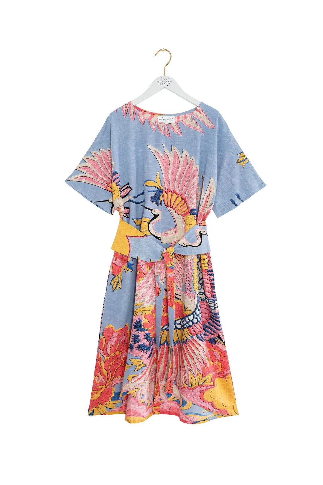 Crane Periwinkle Obi Dress - S/M